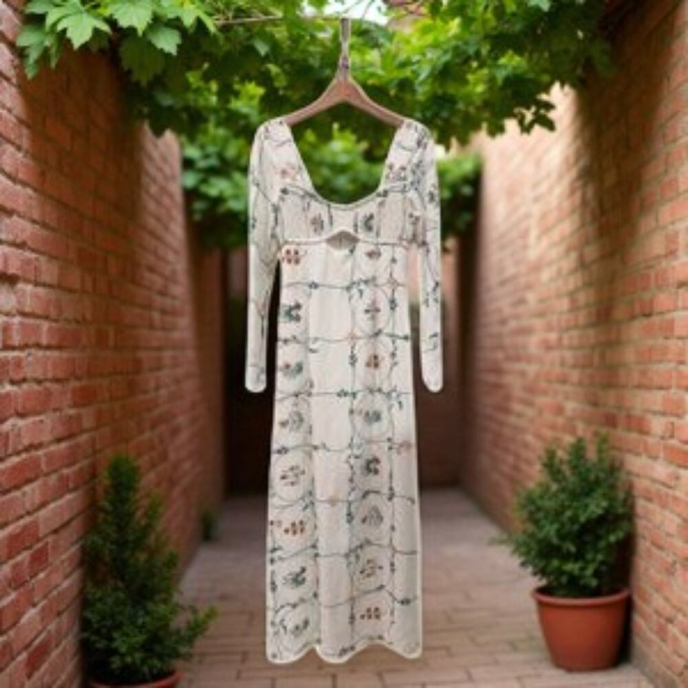 NWT Sancia Evander Maxi Cottagecore Dress in Marigold - Picture 4 of 7
